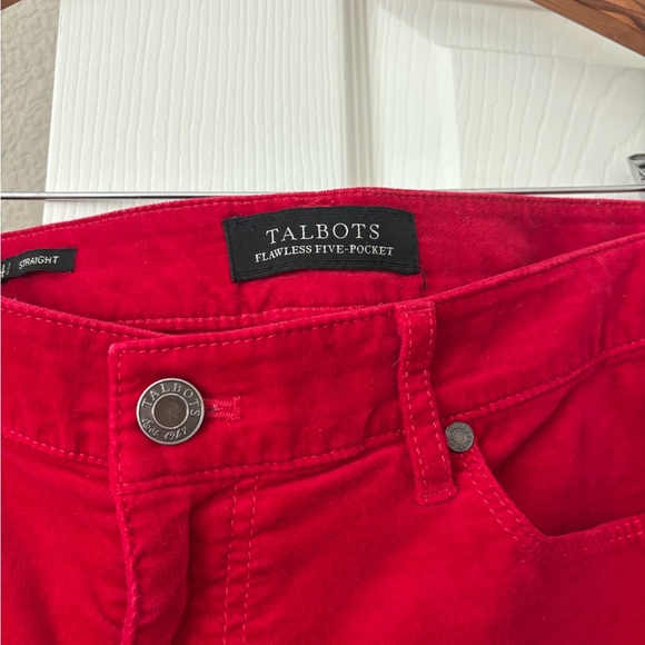 Red velvet Talbots Straight-Leg pants size 4 - Picture 2 of 4